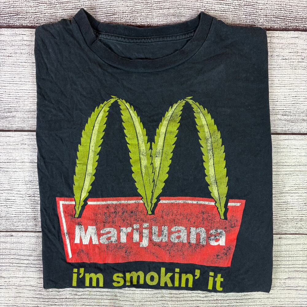 Vintage Y2k Marijuana "I'm Smokin' It" McDonald's Parody T-shirt